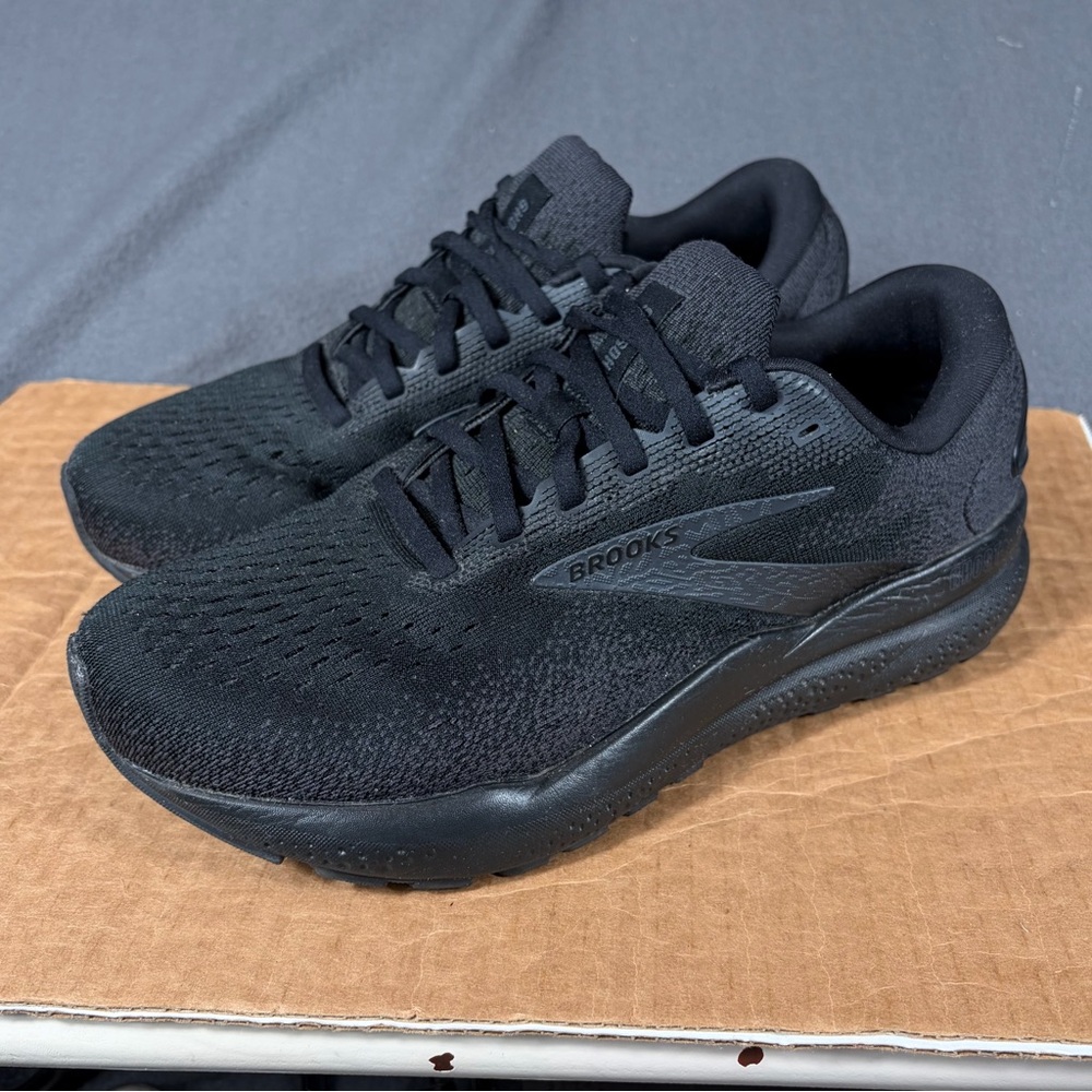 Brooks Ghost 16 Women’s Triple Black Running Shoes Sneakers Sz 9.5 2E Extra Wide